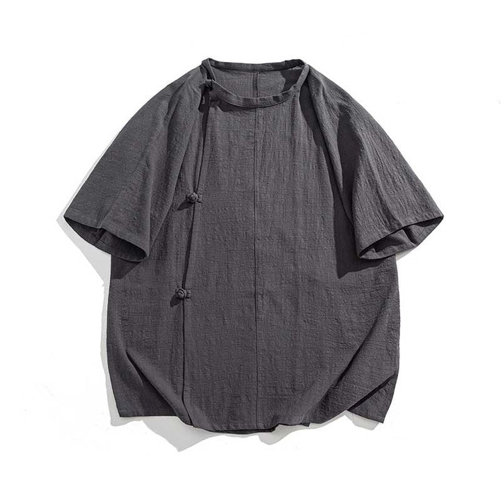 Retro Button-down Short-sleeved Shirt