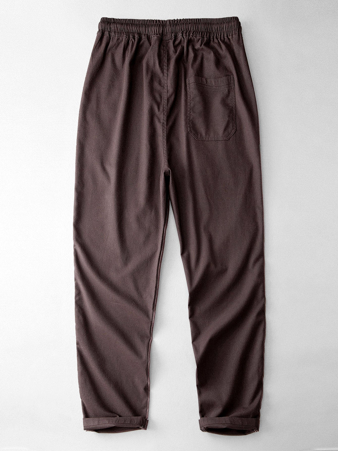 Relax Fit Crochet V Neck Knit Polo &amp; Straight Leg Linen Pants