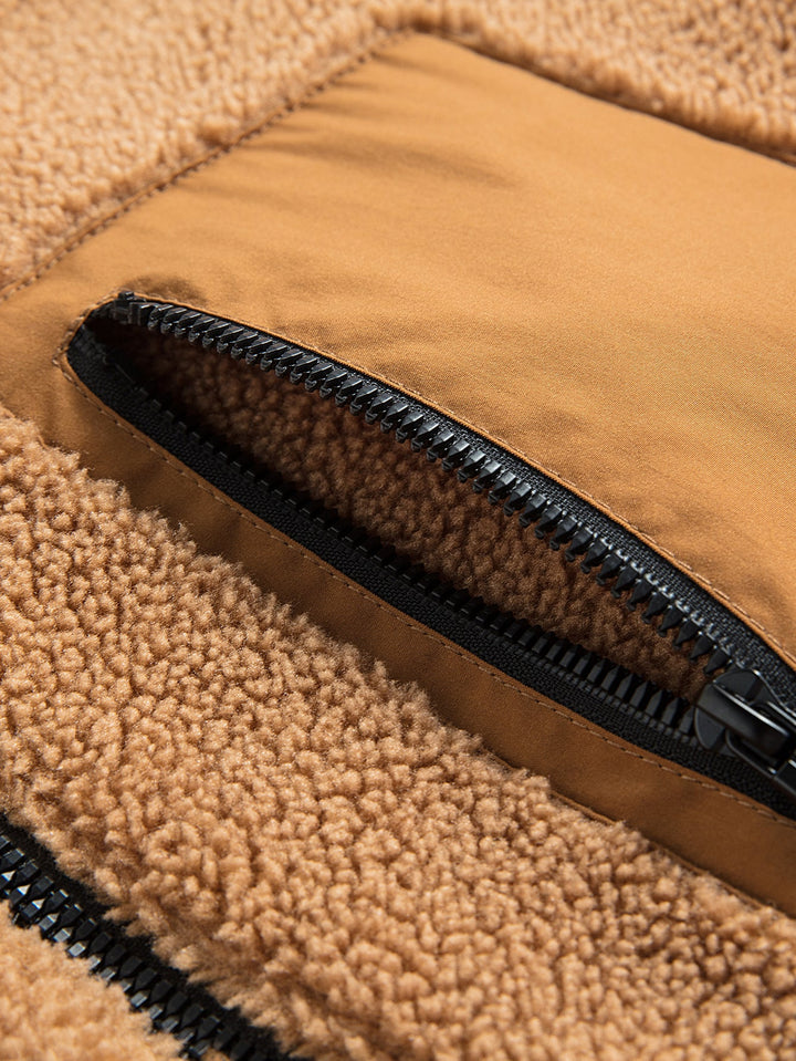 Teddy Fleece Zipper Pocket Jacket