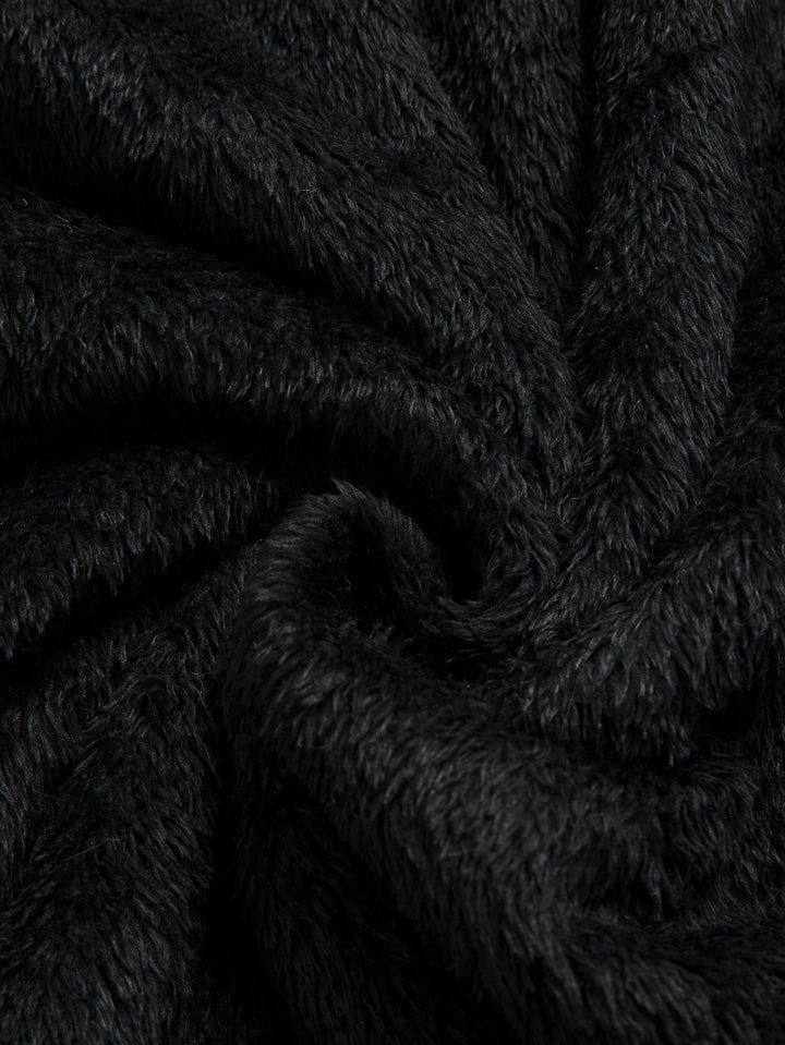 Faux Fur Notch Lapel Coat