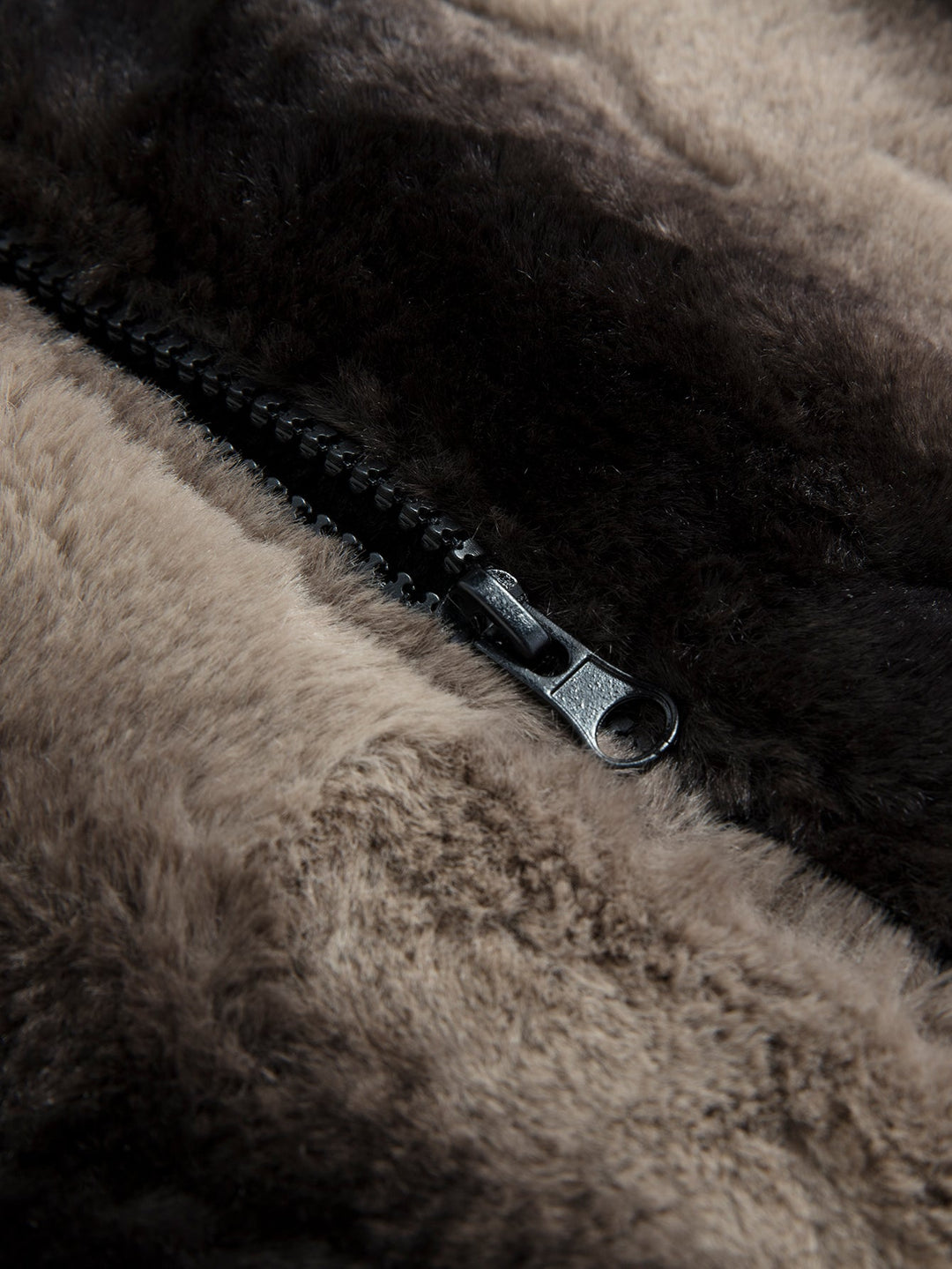 Faux Fur Zip-Up Stand Collar Vest