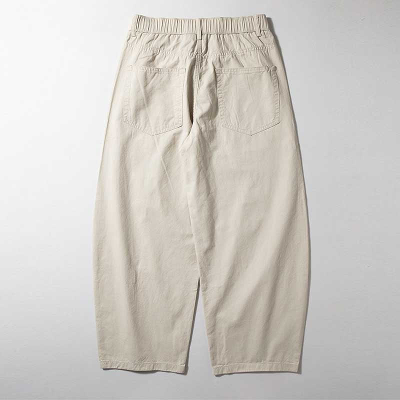 Cotton Loose Wide-leg Curved Pants