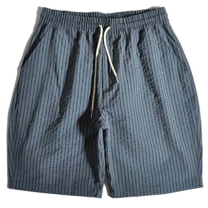 Outdoor Seersucker Plaid Beach Shorts