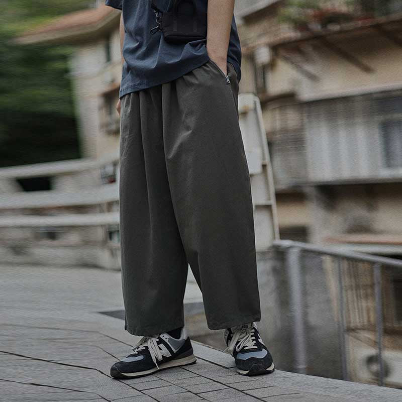 Japanese Retro Loose Straight Leg Casual Pants