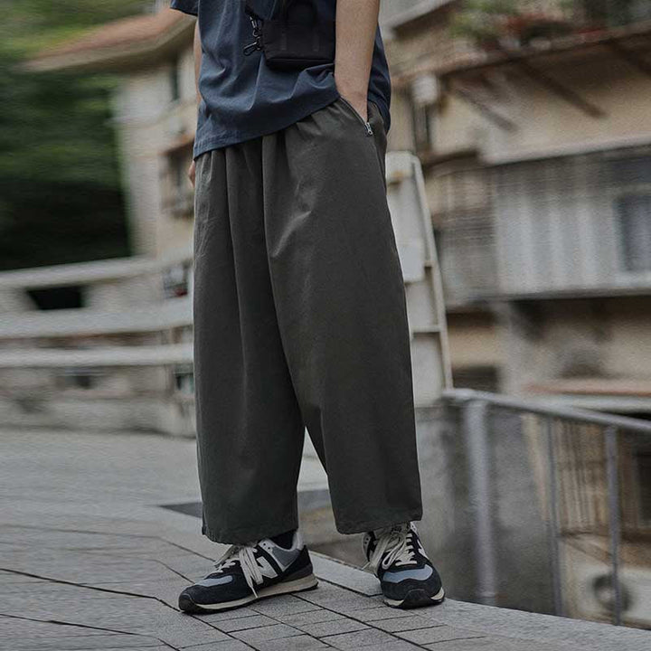 Japanese Retro Loose Straight Leg Casual Pants