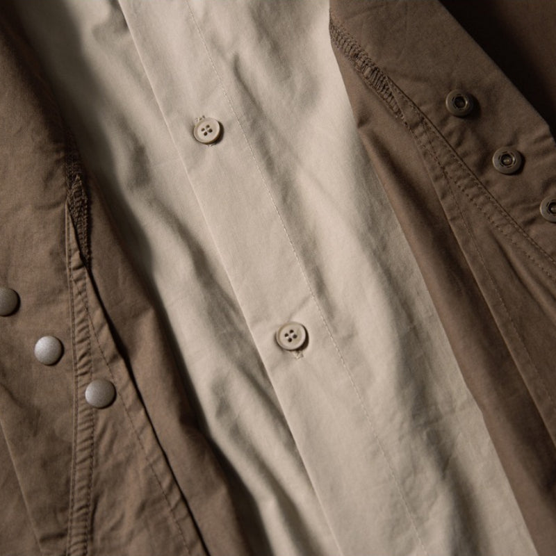 Patchwork Faux Two-Piece Workwear Short-Sleeve Shirt