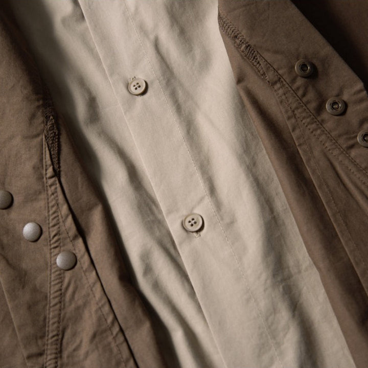 Patchwork Faux Two-Piece Workwear Short-Sleeve Shirt