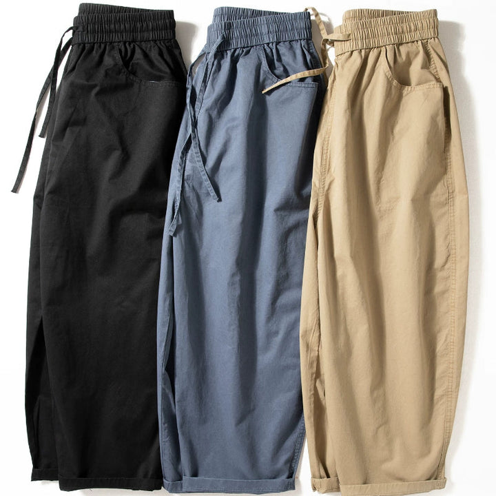 Casual Lightweight Cropped Wide-leg Pants