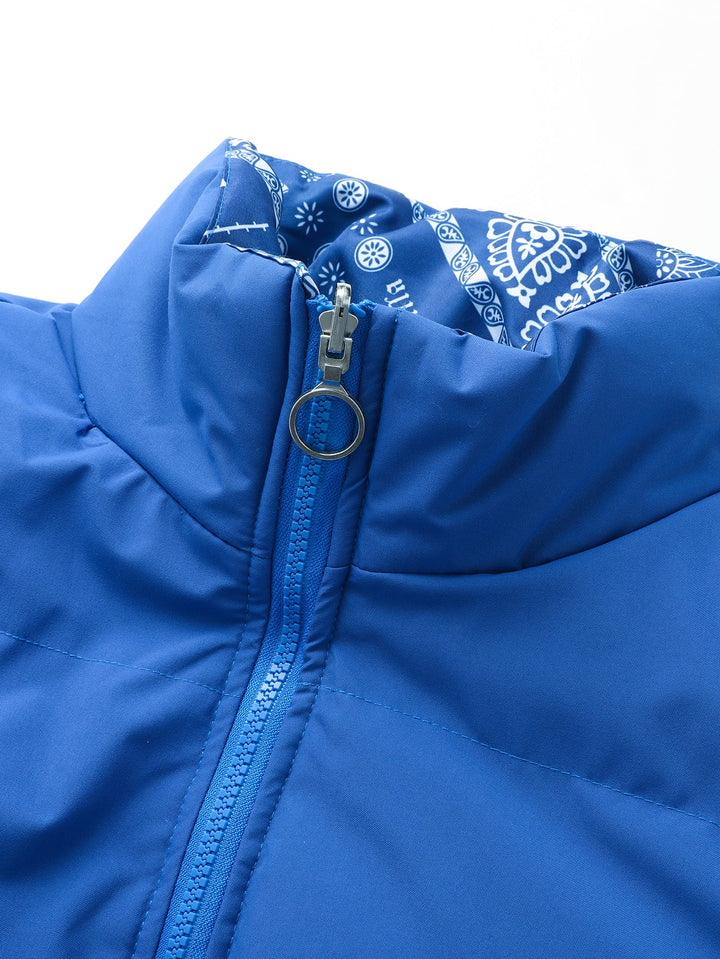 Reversible Paisley Puffer Coat