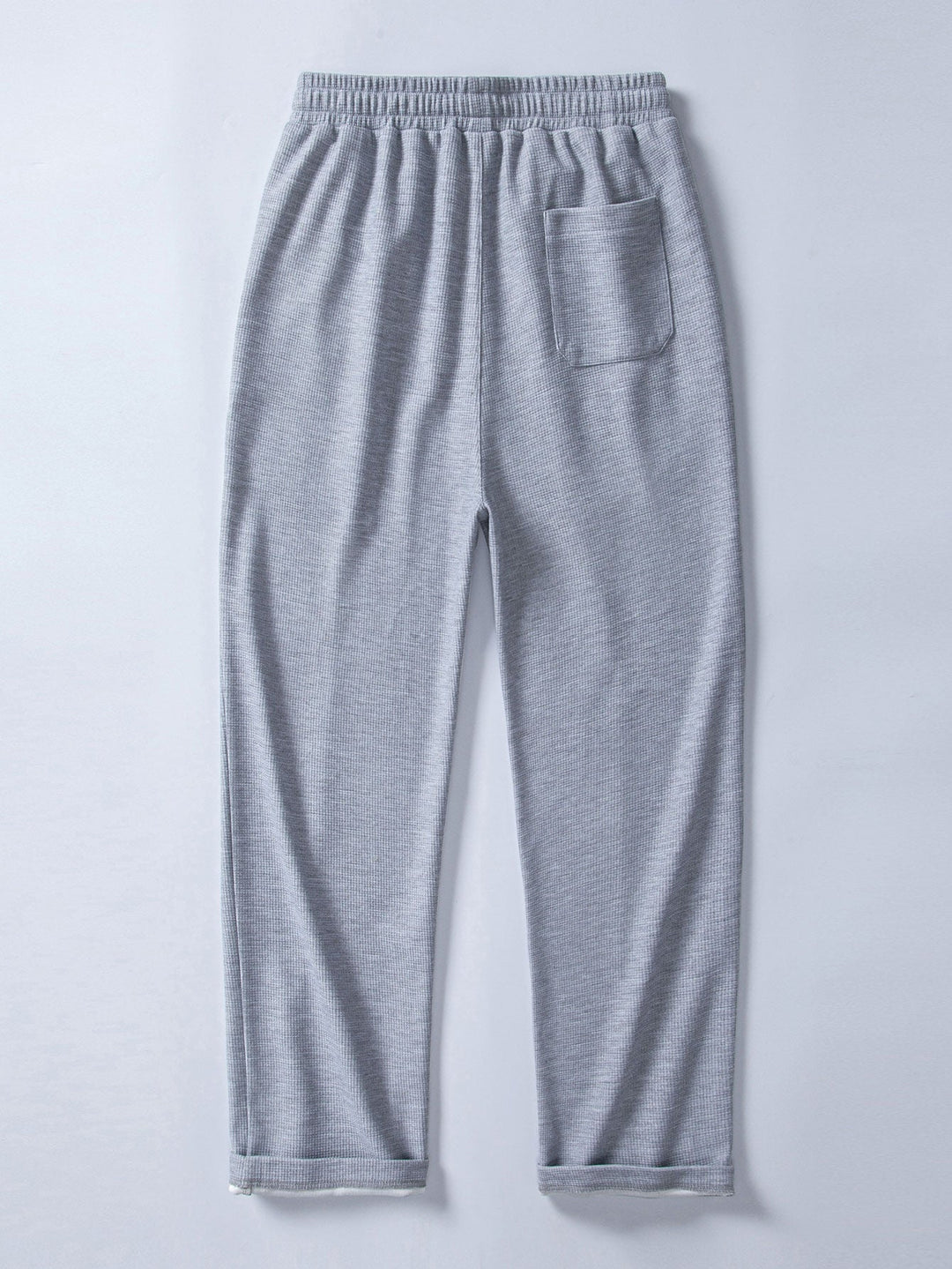 Waffle Pleated Pintuck Straight Leg Pants