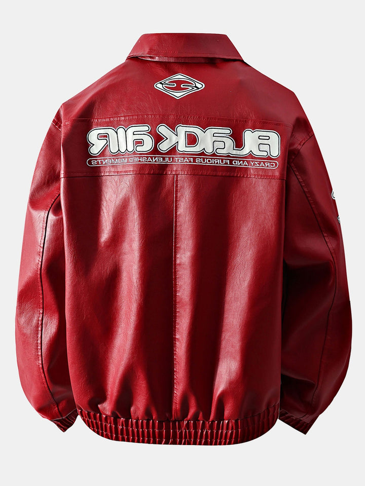 Black Air Leather Racing Jacket