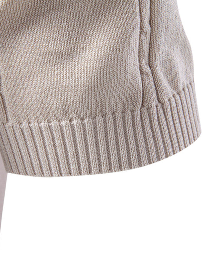 Twist Knit Polo &amp; Elastic Waist Straight Leg Trousers
