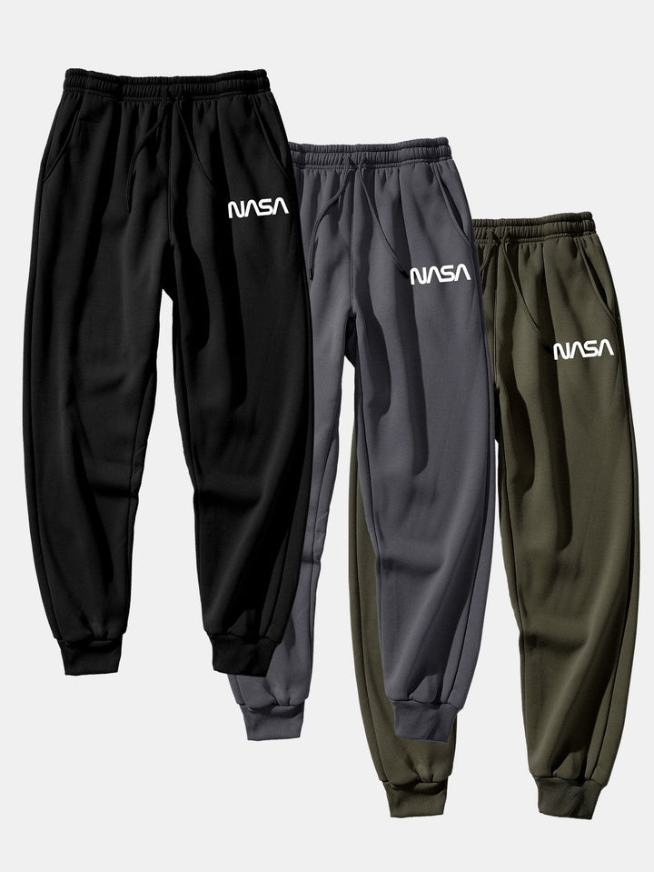 3 Pieces NASA Print Jogger Pants