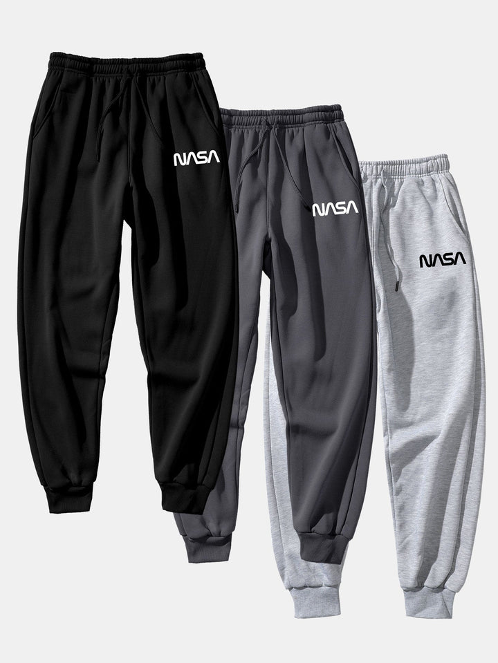 3 Pieces NASA Print Jogger Pants