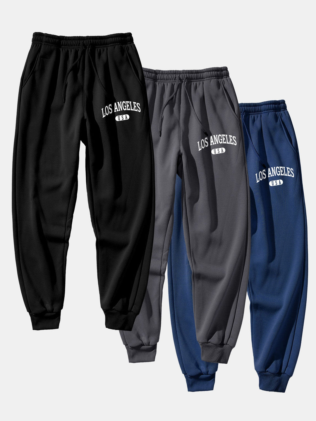 3 Pieces Los Angeles Print Jogger Pants