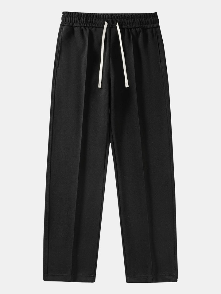 Straight Leg Pleated Pintuck Sweatpants