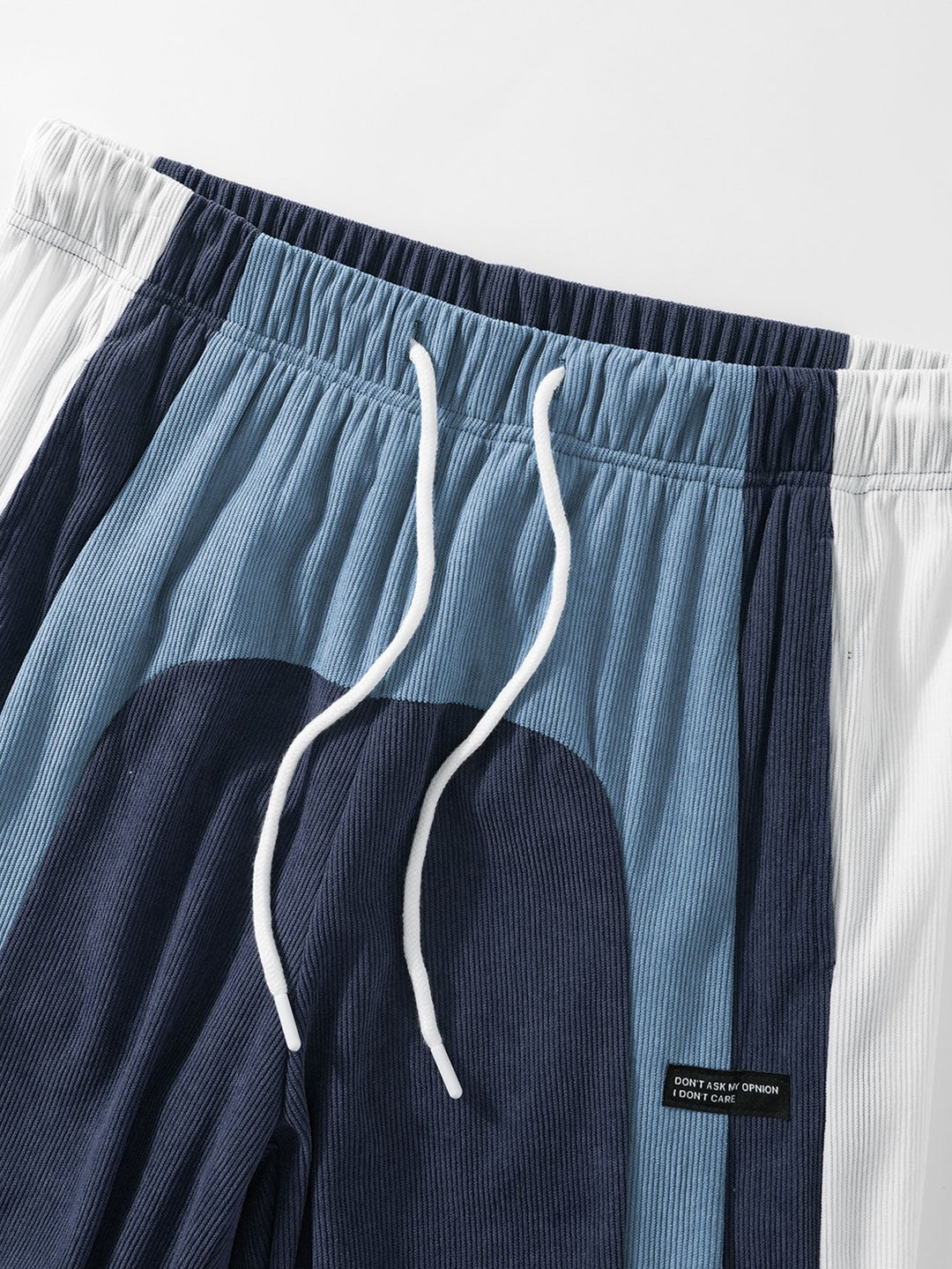 Color Block Corduroy Straight Leg Pants