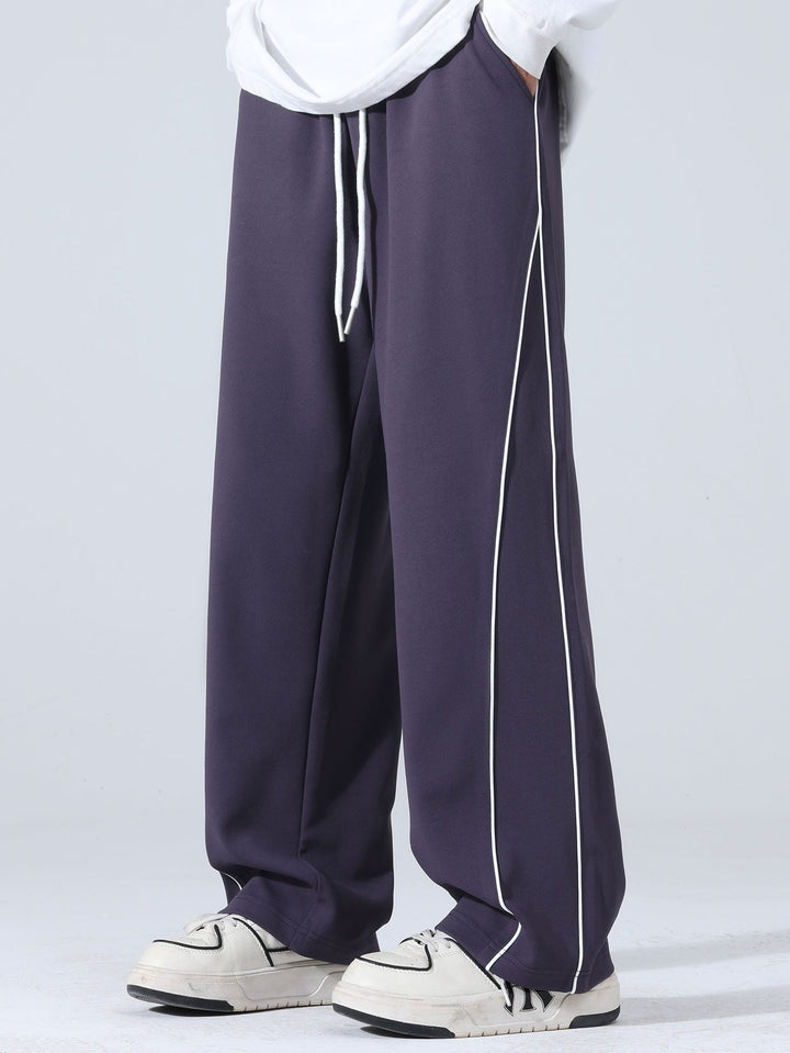 Wide Leg Pants With Side Stripes