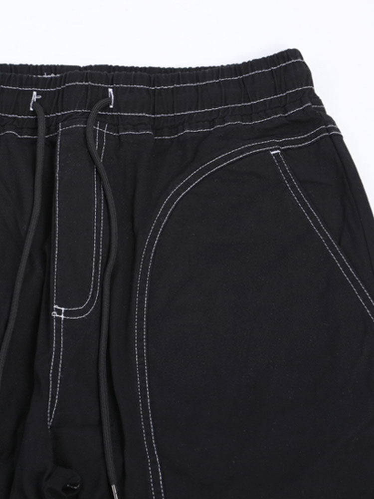 Contrast Stitching Chino Jogging Pants