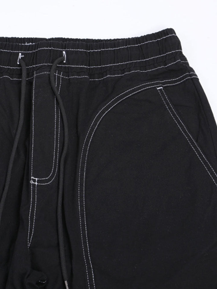 Contrast Stitching Chino Jogging Pants