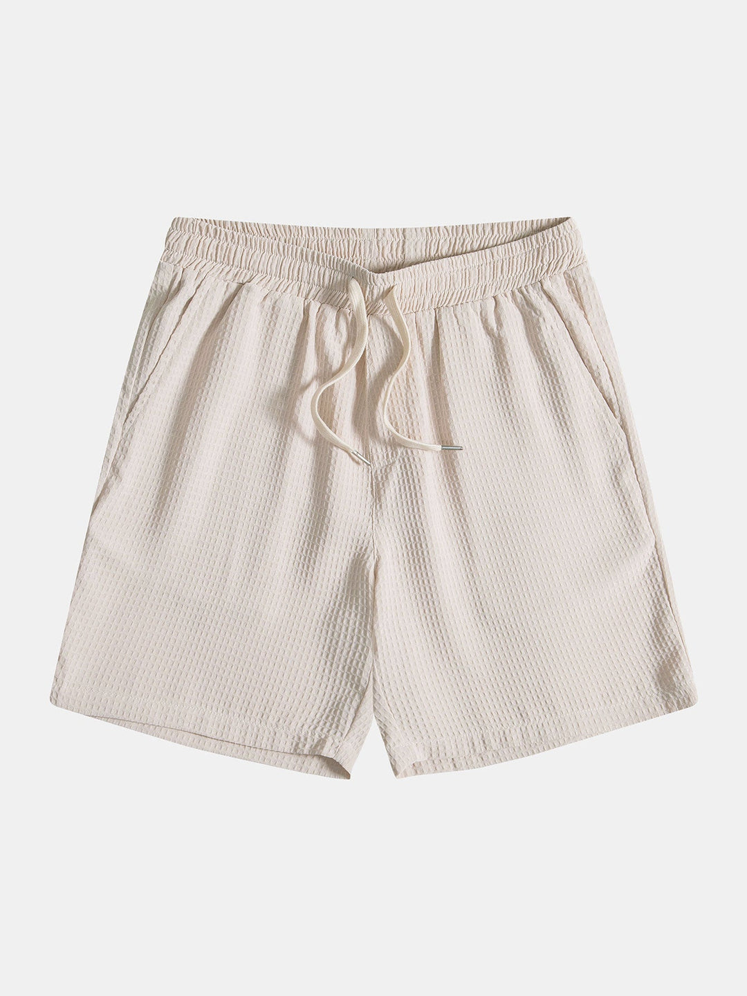 Knitted Waffle Polo Shirt &amp; Waffle Drawstring Shorts