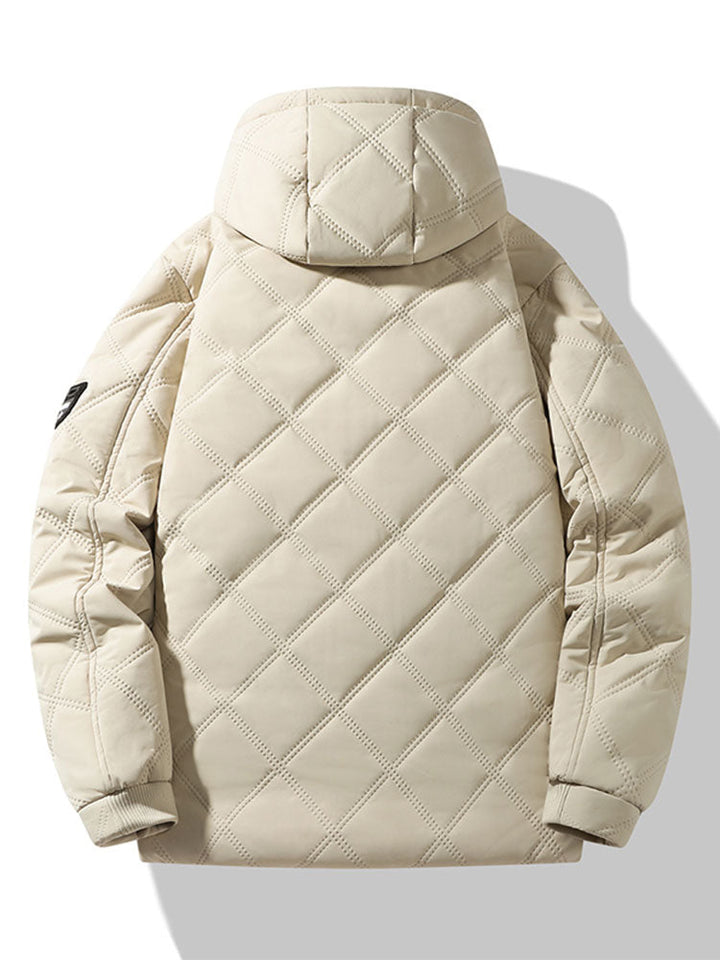 Faux Fur Lined Hooded Quilted Jacket