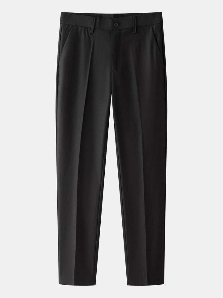Contrast Textured Knit Polo &amp; Slim Fit Tapered Trousers