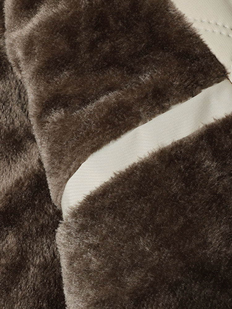 Faux Fur Lined Hooded Quilted Jacket