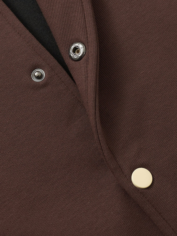 Jersey Contrast Preppy Jacket