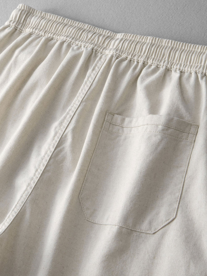 Straight Leg Linen Pants