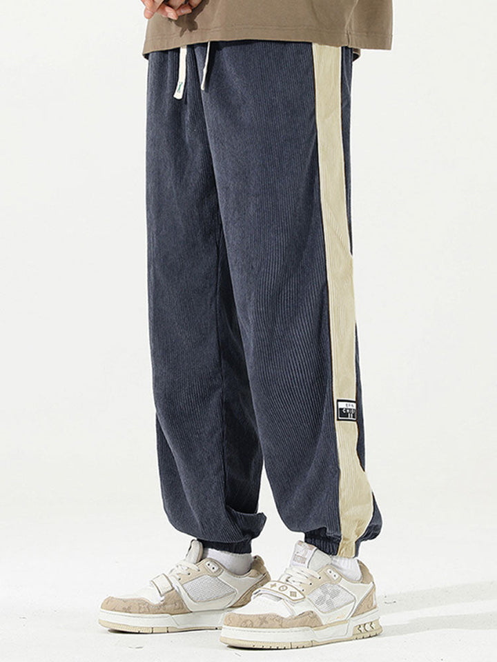 Side Stripe Corduroy Jogging Pants