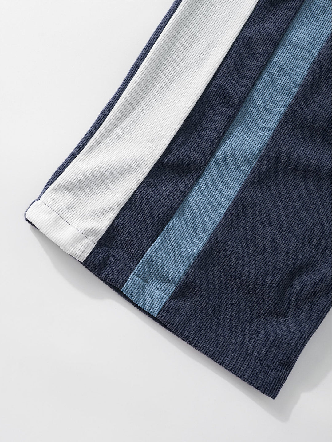 Color Block Corduroy Straight Leg Pants