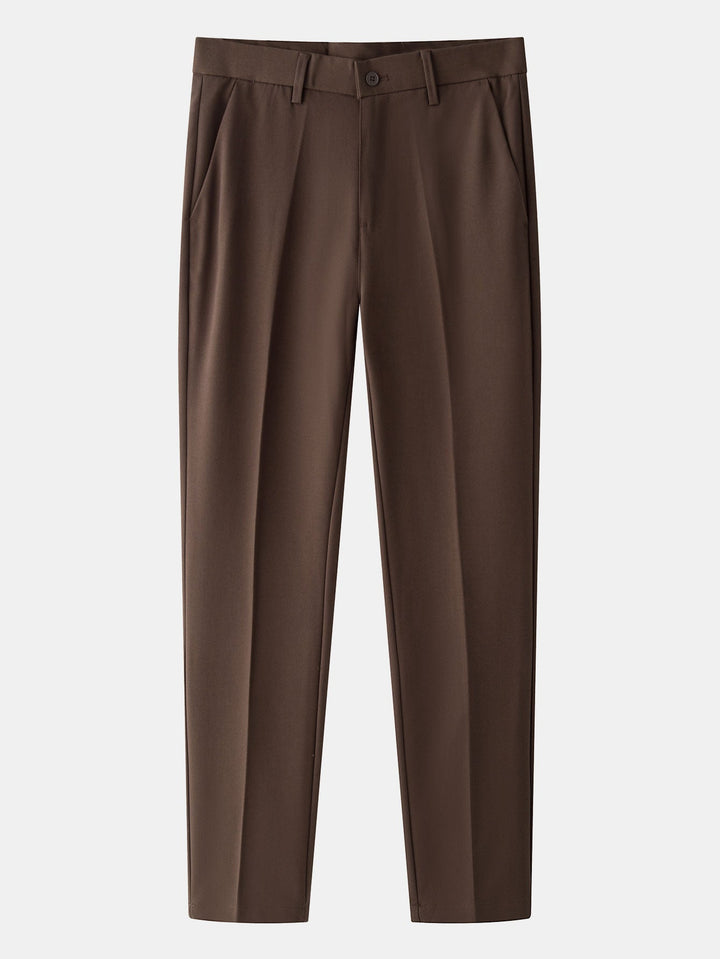 Contrast Stripe Trim Waffle Polo &amp; Slim Fit Tapered Trousers
