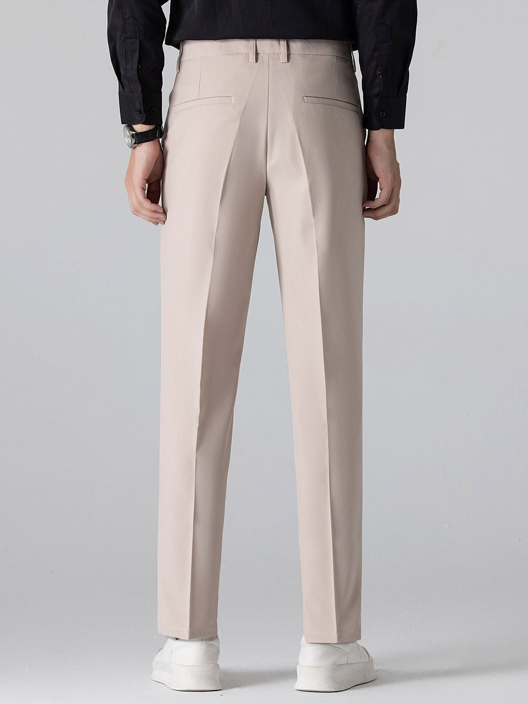 Contrast Geometry Jacquard Knit Polo &amp; Slim Fit Tapered Trousers