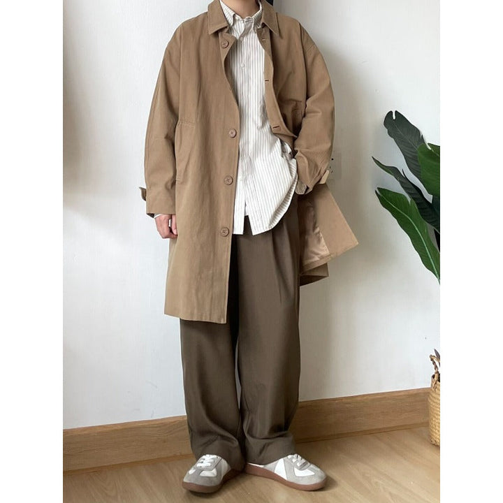 Japanese Striped Loose-fitting Long-sleeved Shirt