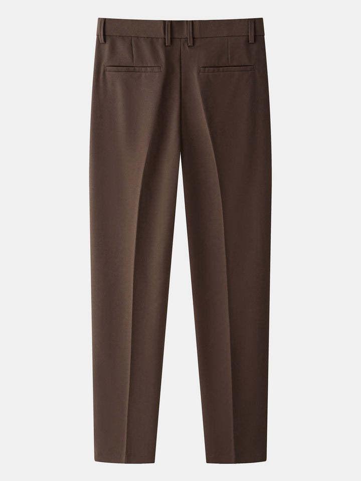 Linen Textured Knit Polo &amp; Slim Fit Tapered Trousers