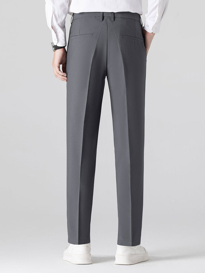 Striped Textured Knit Polo &amp; Slim Fit Tapered Trousers