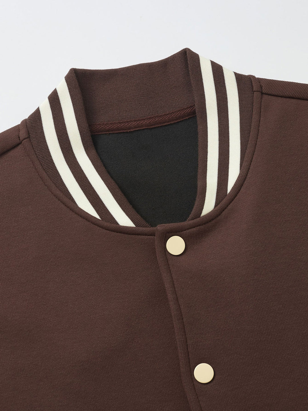 Jersey Contrast Preppy Jacket