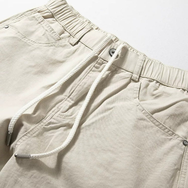 Cotton Loose Wide-leg Curved Pants