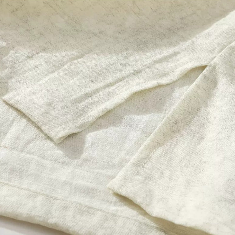 V-neck Linen Loose T-shirt