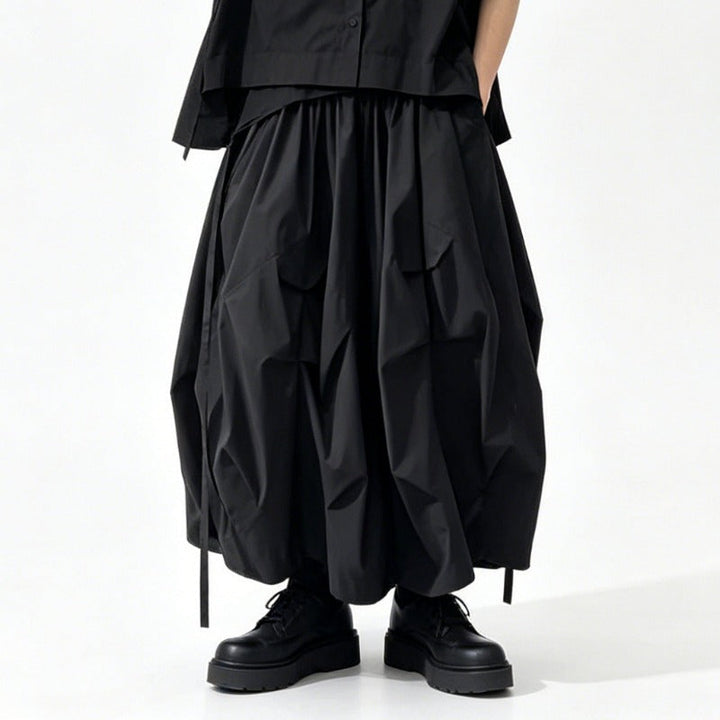 Japanese Loose High-waisted Wide-leg Skirt-Pants