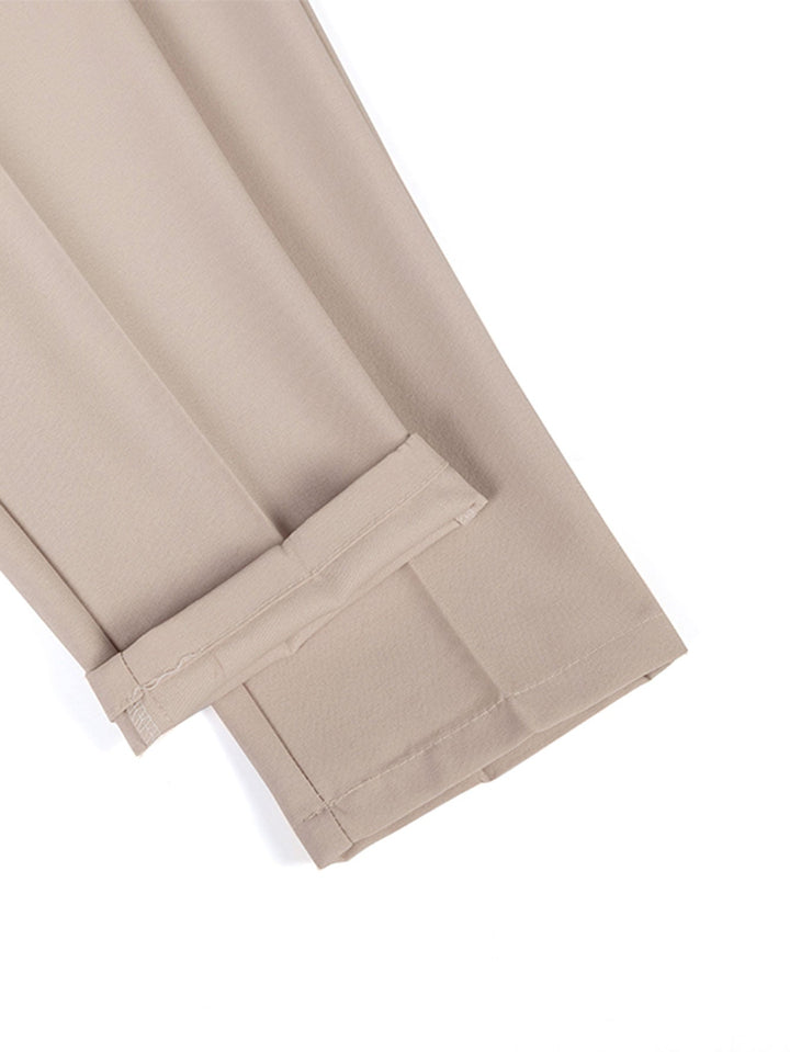 Stripe Geometric Jacquard Knitted Polo Shirt &amp; Slim Fit Tapered Trousers