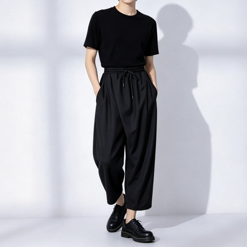Japanese Drapey Loose High Waisted Wide-leg Pants