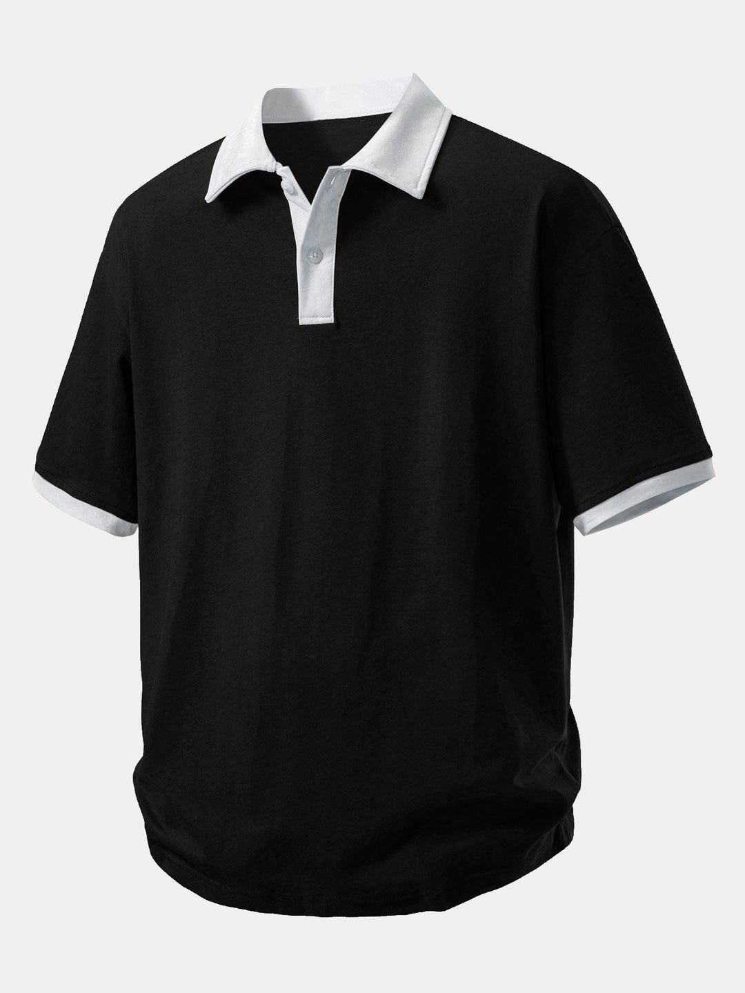 Relax Fit Contrast Cotton Polo &amp; Cotton Drawstring 7" Shorts