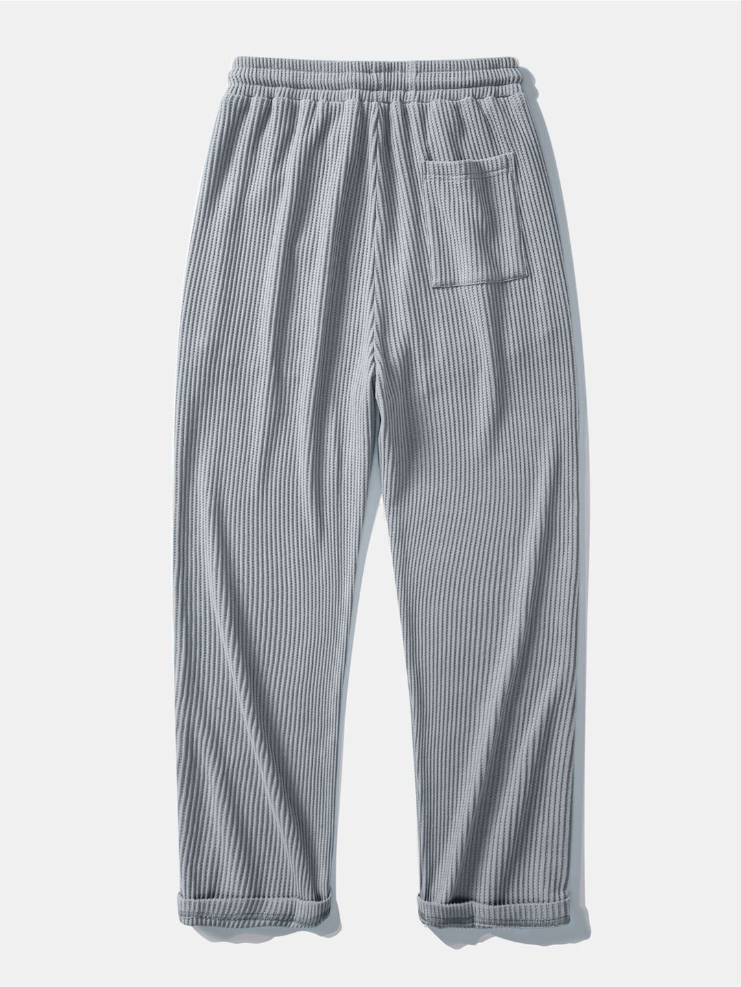 Drawstring Knitted Waffle Pants