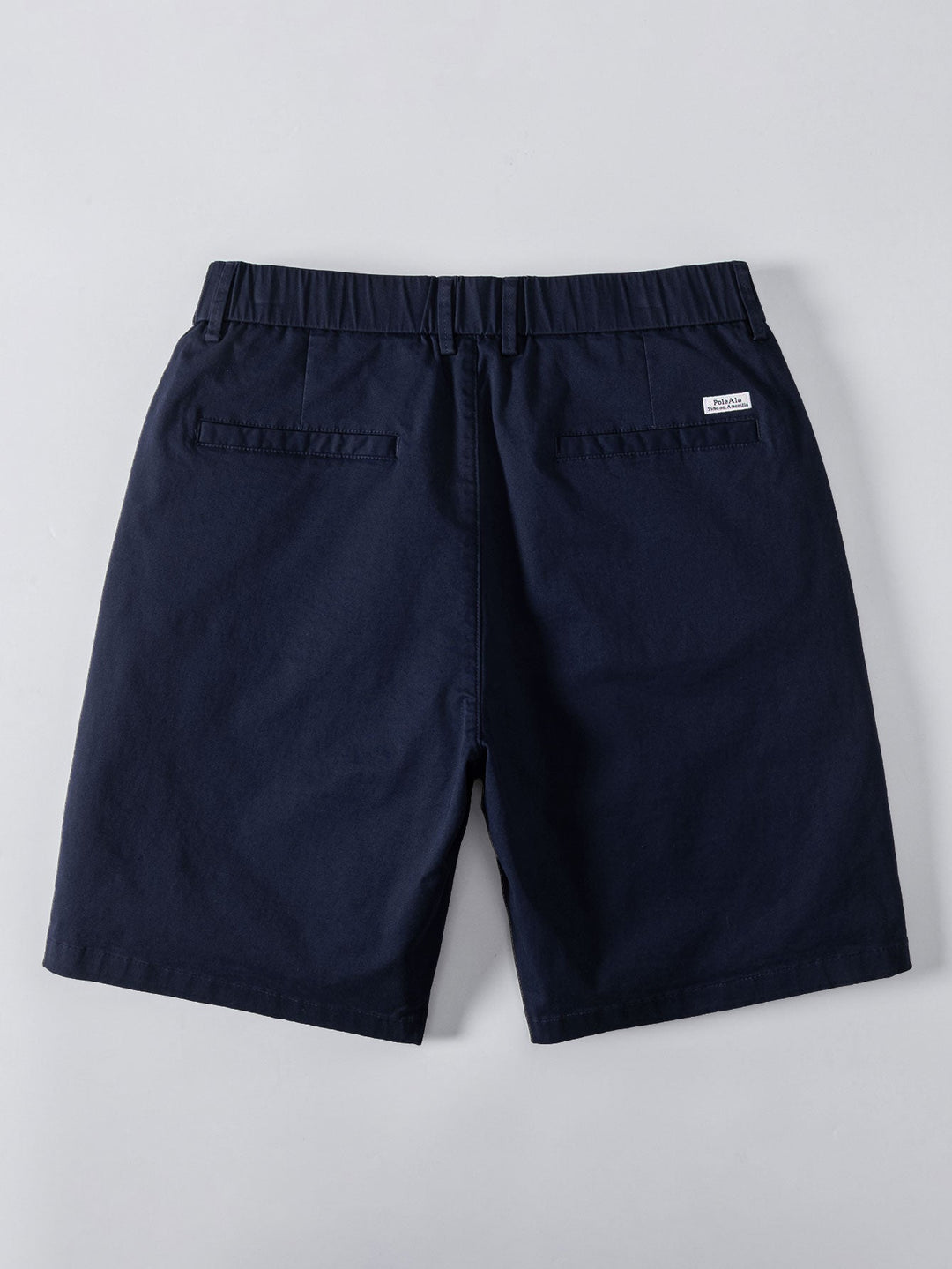 Texture Contrast Knitted V Neck Polo Shirt &amp; Elastic Waist Chino Shorts
