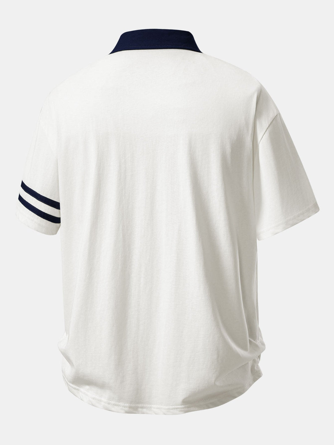 Relax Fit Contrast Collar Polo Shirt &amp; Cotton Drawstring 7" Shorts