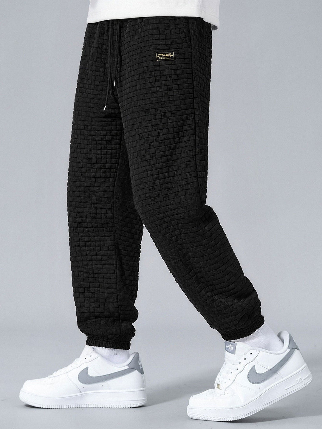 Checkerboard Jacquard Jogger Pants