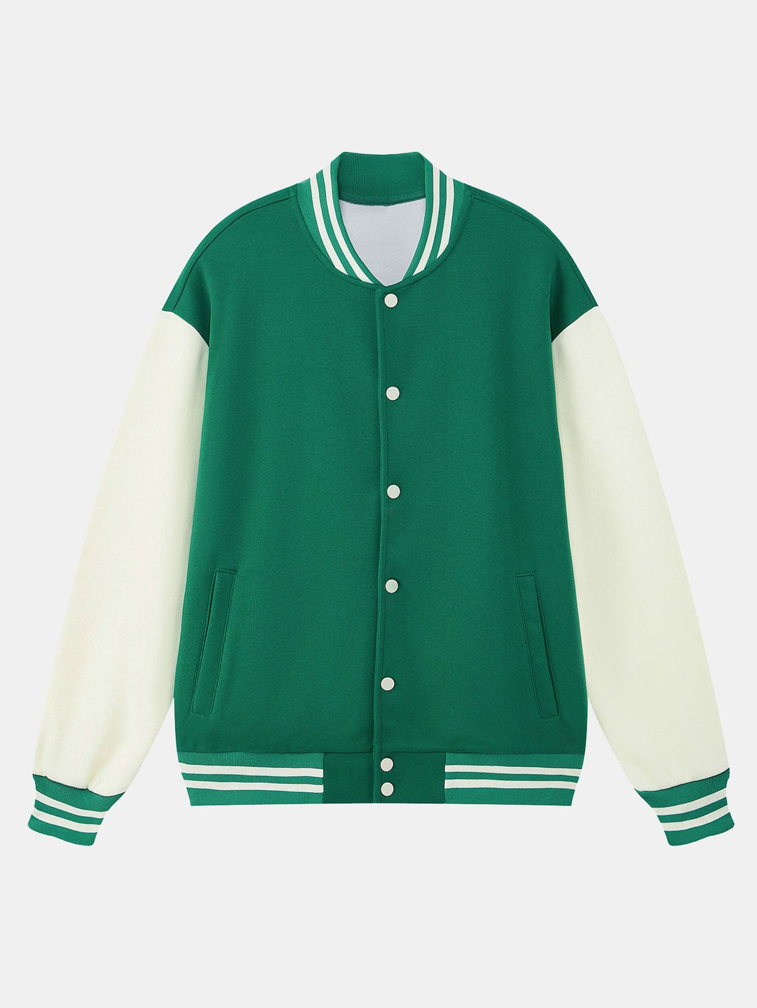Jersey Contrast Preppy Jacket
