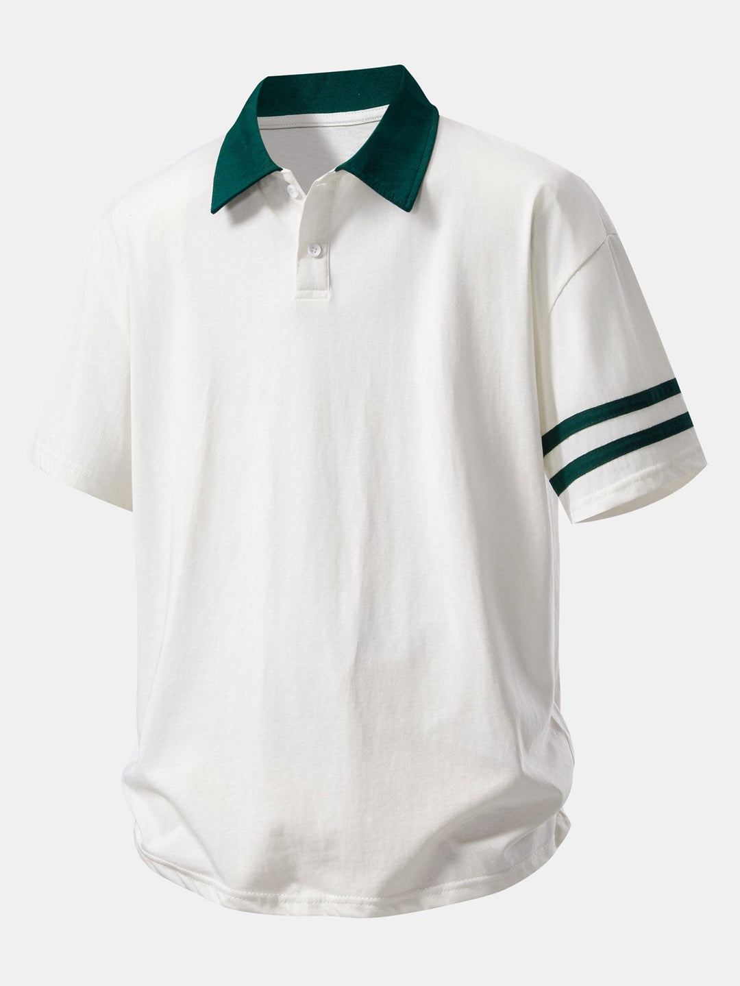 Relax Fit Contrast Collar Polo Shirt &amp; Corduroy 7" Shorts